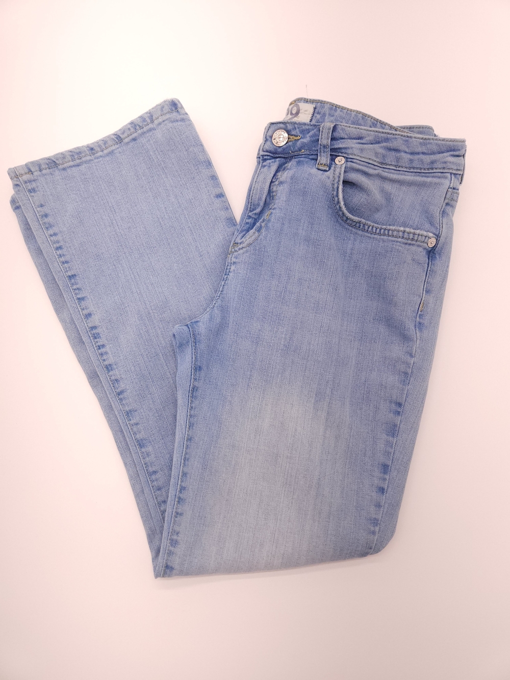 Free People Light Wash Bootcut Jeans Women's Size 29 Stretch Low Rise Y2K